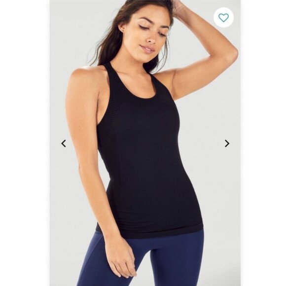 NWT Fabletics Delta Seamless Racerback Black Tank Top III Size Small - Picture 1 of 6